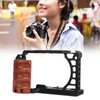 Aluminum Alloy Camera Cage with Wooden Handle Protective Frame with