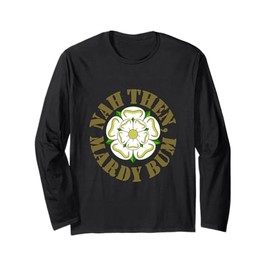 Nah Then Mardy Bum Yorkshire Slang Dialekt Rose Brown Langarmshirt