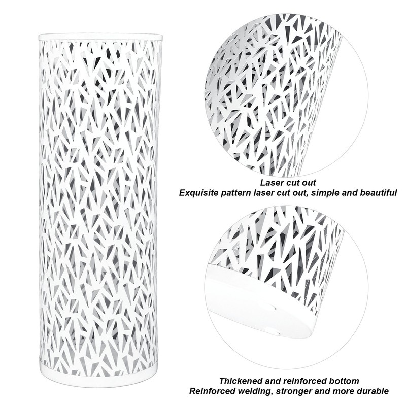 Umbrella Stand Rack for Entryway Metal Hollowed Freestanding Round Umbrella