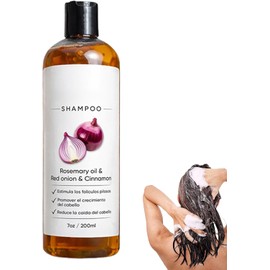 Onion Shampoo, Champú De Cebolla Para Hombre Con Aceite De Romero, Cebolla Roja y Canela, Hidrata y Suaviza, Promueve Un Cabello Más Grueso y Abundante (1PC)