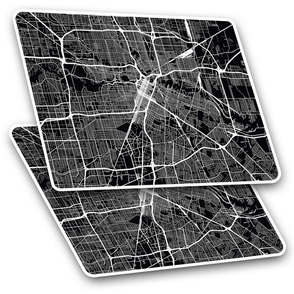 Rectangle Stickers (Set of 2) 10cm - Houston Texas USA
