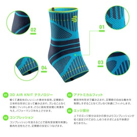 Bauerfeind Ankle Support Dynamic, Unisex Ankle Support Bandage for Sports such as Jogging, Football or Fitness, 1 x Ankle Support for Sensorimotor, turquoise, m