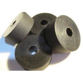 4-Pack - Premium Quality Multi-Purpose Rubber Spacer, 2" OD x 1/2" ID x 3/4" Thick (AVW-X19-16)