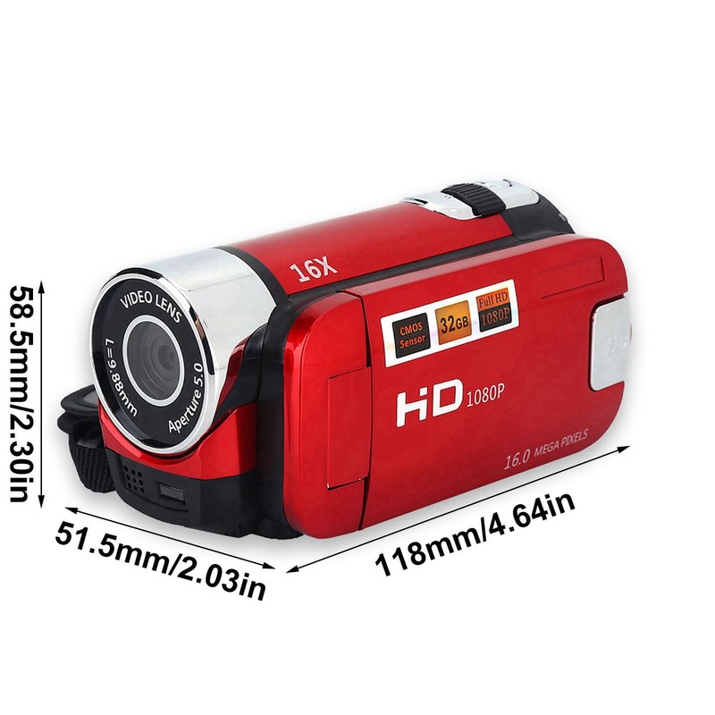 Full HD 16X DV Portable Camcorder Digital Video Camera 270°