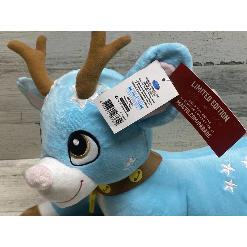 Macy's Tiptoe Macys Thanksgiving Parade 2022 Plush Blue Reindeer New