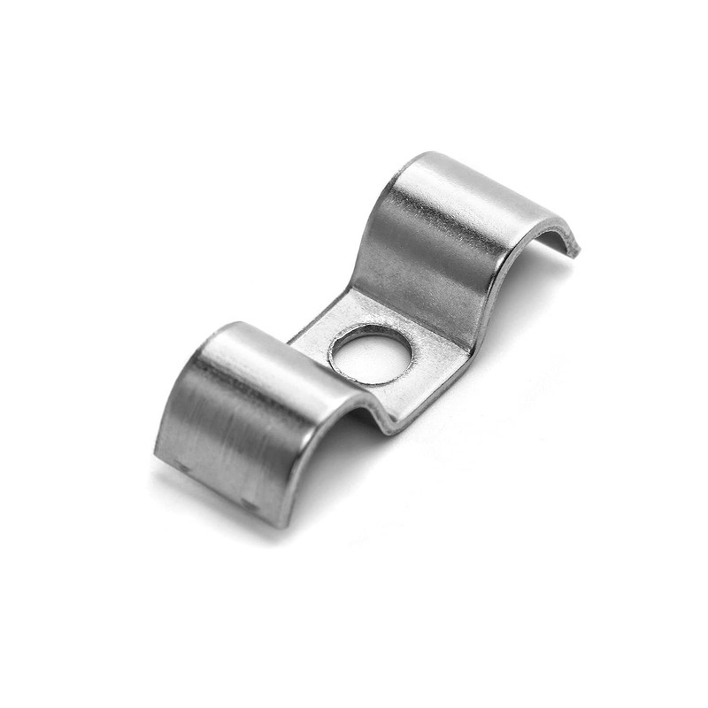 QWORK Stainless Steel Double Line Clamp, 12 Pack 3/8" Fuel