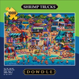 Buffalo Games - Eric Dowdle - Shrimp Trucks - 1000 Piece Jigsaw Puzzle for Adults Challenging Puzzle Perfect for Game Nights - Finished Puzzle Size is 26.75 x 19.75