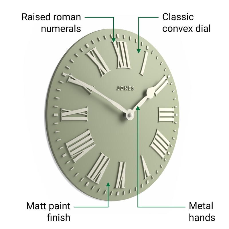 Jones Clocks® Strand wall clock | Modern convex clock |