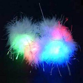 Flashing Panda White Feather LED Flashing Multicolor Raving Bracelet