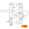 TSS UPVC Door Handles Set - Lever Moveable Pad -