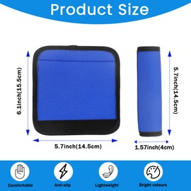 Luggage Handle Wrap for Suitcase, Rubber Beach Bag Handle Wrap, Beach Bag Handle Protectors Strap Cover for Bag Accessories, Handle Protectors Covers (Colors)