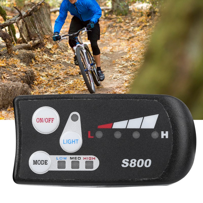 EBicycle Lithium Battery LED Meter S800 Display Horizontal Black &amp;