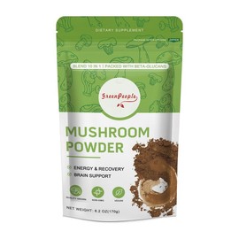 GREENPEOPLE Mushroom Powder Mushroom Supplement - 60 Servings Mushroom Supplement 2pack