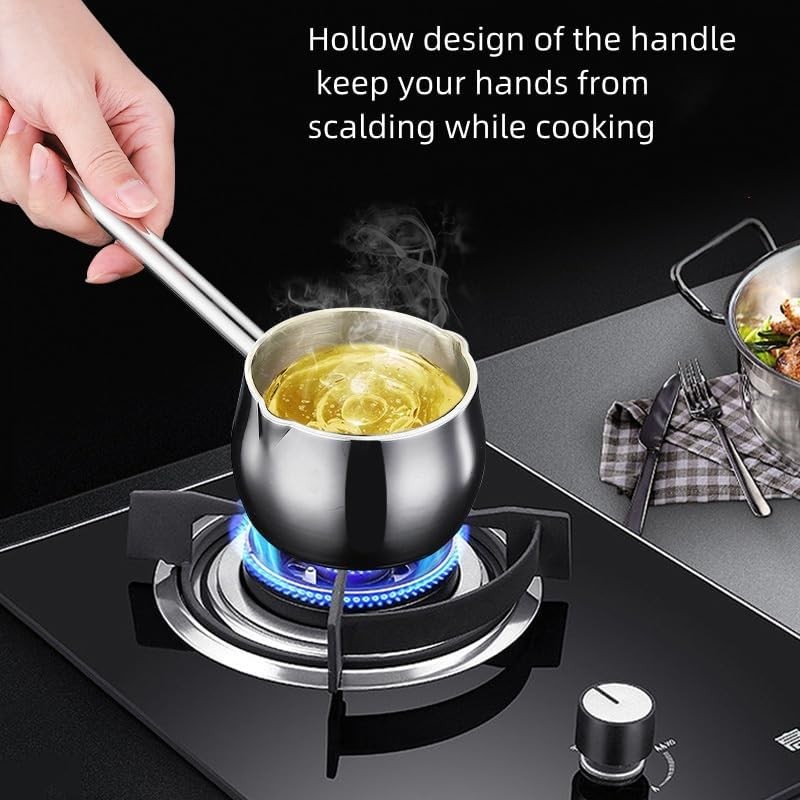 IMEEA Mini Butter Warmer Pot, 10oz/300ml Extra Small Milk Warmer,