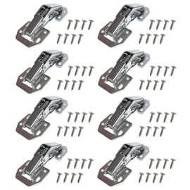 Hinges for Doors without Recessed Hole. Automatic Snap in Opening and Closing, Opening Angle up to 90°. (8, 105 x 44 x 25 mm)