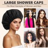 Adjustable Shower Caps for Women Reusable Waterproof Large Shower Cap