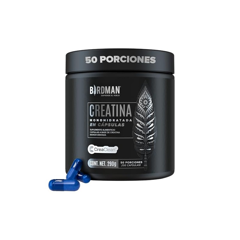 BIRDMAN Creatina Monohidratada de Alta Pureza en Cápsulas | Pre