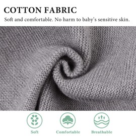 Pesaat Knitted Baby Boys Girls Scarf Autumn Winter Toddler Scarves Warm Round Neck Warmer Infant Toddler Kids(Gray)