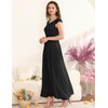 DTESSTELLS Womens Long Beach Bridesmaid Wedding Guest Dresses Formal Black
