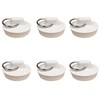 Leliafleury 6Pcs White Drain Stoppers Rubber Sink Plug Replacement Bath