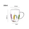 Xfeyaqlo 350 ml Cappuccino Glasses, Double-Walled Glass, Double-Walled Coffee Glasses,
