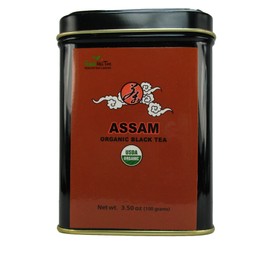 Organic Assam (TGFOP) Black tea loose tea 3.5 OZ packed in tea tin