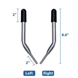 Wheelchair Brake Handle Extenders for 5/8" Tips - Upgrade Flat Wheel Lock Grips Replacement, Pack of 2