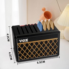 Xheanyu Guitar Pick Case, 3D Printed Amp Speaker Picks Holder, Pla Guitar Storage Box with Plectrums Slots, Ideal for Anniversary Christmas Party Favors, Birthday Gifts for Music Lovers
