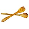 Olive Wood Salad Servers, Set of 2, Wood, Grain/Natural, 30