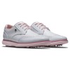 FootJoy Women's Traditions Shield Tip Golf Shoe, White/White/Pink, 8