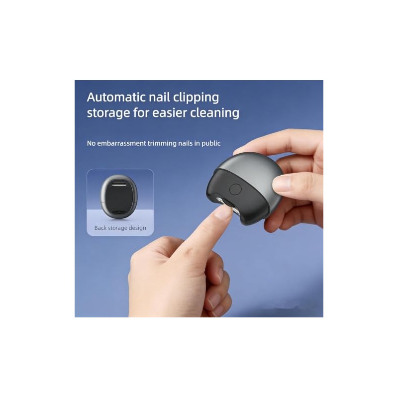 3-in-1 Electric Nail Clipper with Light and Scraps Storage |