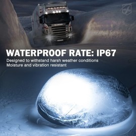 HOCOLO 5x Smoke Lens Rooftop Cab Clearance Light, Roof Top Marker Running Amber/White LEDs Lights Kit Compatible with Pickups Trucks Ram Vans SUV POV Vehicle (White, Elliptic)