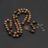Intercession Our Father Sacred Handmade Solid Wood Rosary (St Benedict