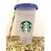 Starbucks NEW Starbucks COLOR CHANGING CONFETTI CUP Rainbow Straw Summer
