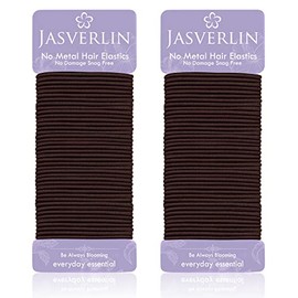 JASVERLIN- Lazos elásticos pequeños y delgados de color marrón para el cabello, bandas para el cabello de 2 mm, accesorios para el cabello para niñas, mujeres y niños, antideslizantes