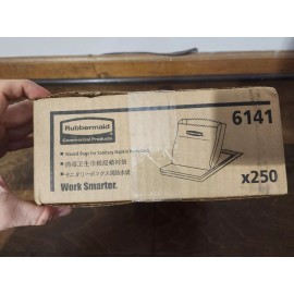 Rubbermaid 6141 Waxed Paper Bags Sanitary Disposal Liners Brown 250 Ct Pack NEW