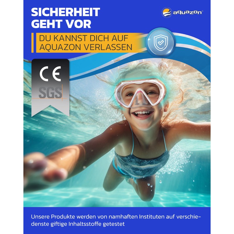 Aquazon Beach Snorkel Goggles, Swimming Goggles, Diving Goggles for Children