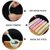 IWOWHERO 5Pcs Mixing Plates Stirring Rods for DIY Face Masks