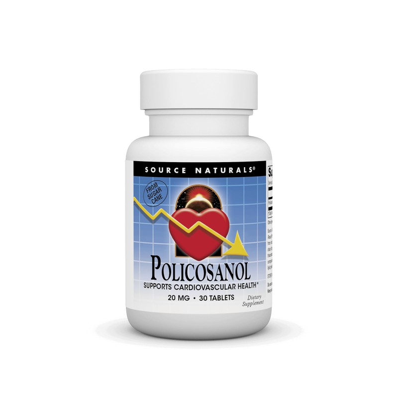Source Naturals Policosanol, Supports Cardiovascular Health* 20 Mg Tablet, 30