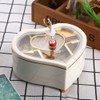 Heart shaped Dance Ballet Music Box Jewelry Spinning Music Box
