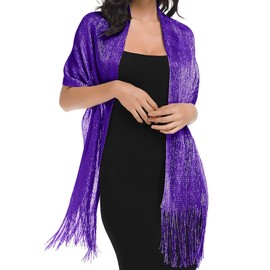 BANETTETA Shawls and Wraps for Evening Dresses Shall for Women Shawl Wraps for Women Evening Wraps and Shawls Formal (Dark Purple)