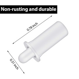 Maitys 40 Pcs Shutter Repair Pins, Plantation Shutter Fasteners Spring Loaded Replacement Repair Pins for Windows, Cabinet, Movable Blade, Blind Slats, White (Short)