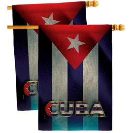 USA Decoration Save Cuba Burlap House Flag 2 pcs Pack Support Cause BLM Anti Racism Justice Revolution Movement Equality Social Decoration Banner Small Garden Yard Gift Double-Sided, Made in USA