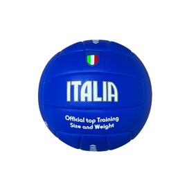 Mikado Sport Volleyball Model Italy Beach Volleyball Made of HF PVC Large Size for Game Training Adults Boys and Children (Blue)