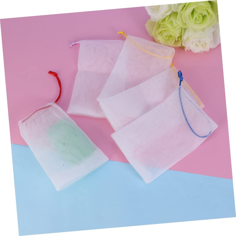 5pcs Soap Foaming Net Net Soap Holder Soap Net Beavorty