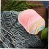 Gadpiparty 1 Roll Rainbow Gradient Crochet Yarn Soft Cotton Knitting