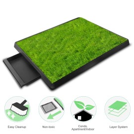 Small Medium Dogs Artificial Grass Pad for Indoor Outdoor Use Pet Cat Puppy Loo Tray Trainer Mat Dog Potty Training Mat PadsType: DogTrainingGrass