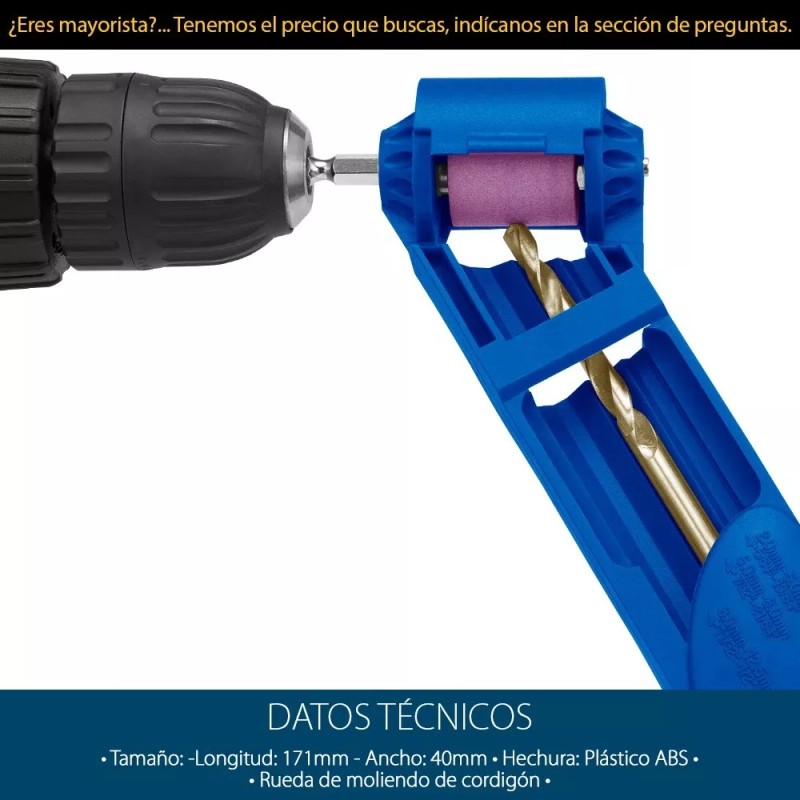 Mercader Digital 10x Afilador Portátil Taladro Brocas Repara Filo Mayoreo