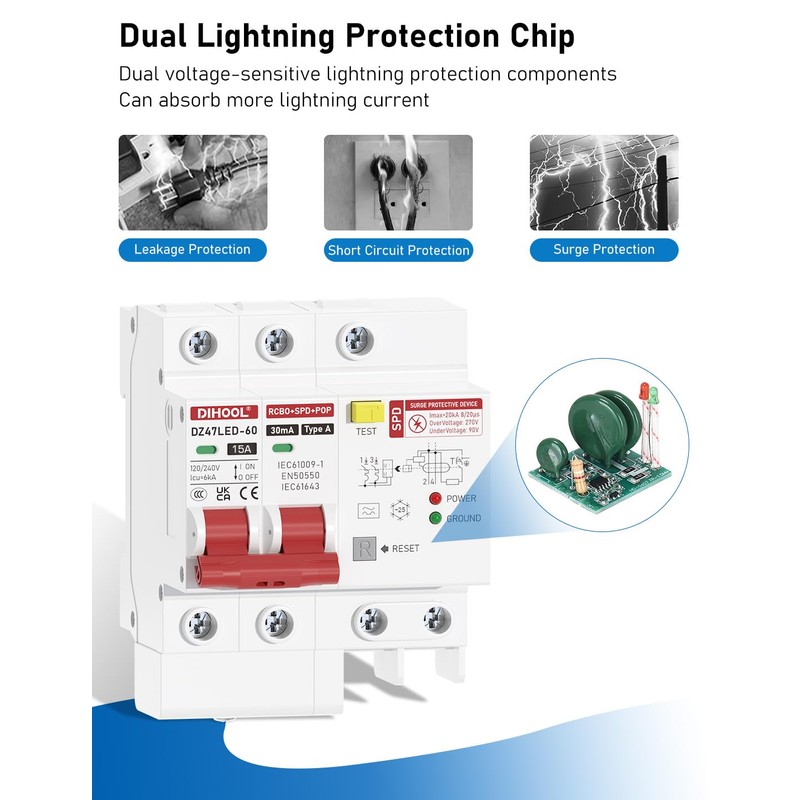 DIHOOL Type A fi LS switch 16 a 2 pin