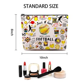 TPZORJX 2 x make-up bags for women, cosmetic bag, wash bag, storage cosmetic bag, multifunctional, with sports balls motif and zip for teenagers, daughter, sister, best friend